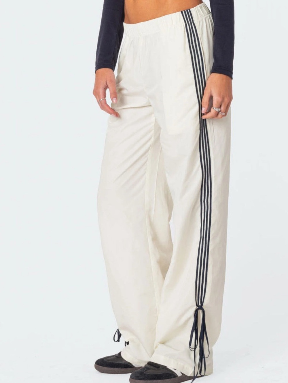 Edikted Remy Bow Ribbon Track Pants